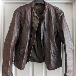 Vintage Brown Leather Jacket